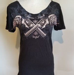 Femme Fatale Affliction Tunic tee